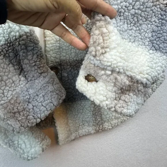 MAC Tools Plaid Sherpa Shacket Mens Medium Workwear Camping Outdoors Cabin - Picture 6 of 15